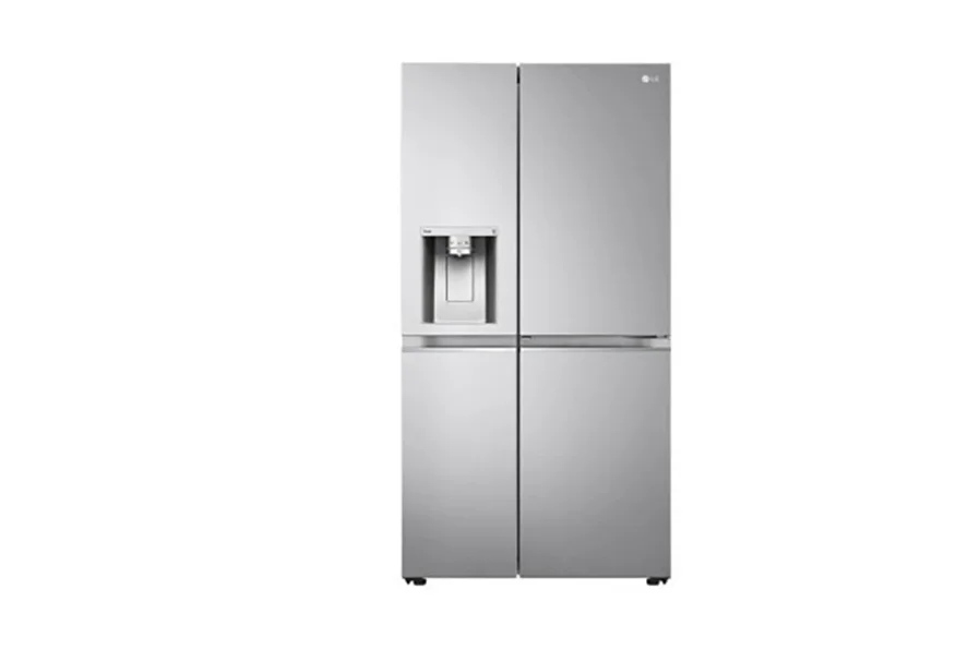 یخچال فریزر ال جی ساید بای ساید J348 نقره ای 34 فوت نقره ای مدل LG GC-J348