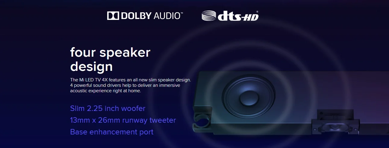 صدای 20 وات با DTS-HD و Dolby Audio به سبک شیائومی 4X