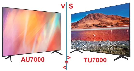 مقایسه تلویزیون سامسونگ AU7000 و تلویزیون سامسونگ TU7000