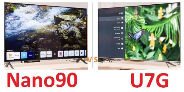 مقایسه تلویزیون ال جی Nano90 و تلویزیون هایسنس U7G