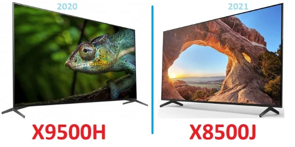 مقایسه تلویزیون سونی X9500H و تلویزیون سونی X8500J