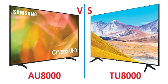 مقایسه AU8000 با TU8000، تلویزیون کریستال 4K سامسونگ