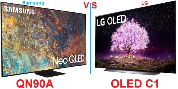 مقایسه تلویزیون اولد ال جی C1 و تلویزیون سامسونگ QN90A