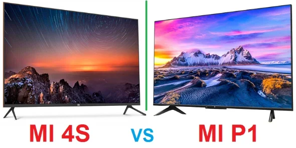 مقایسه تلویزیون شیائومی P1 و تلویزیون شیائومی 4S