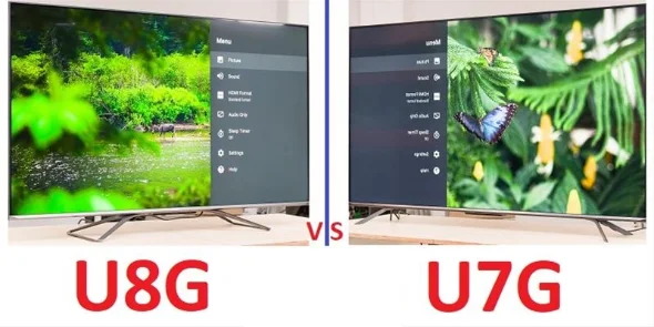 مقایسه تلویزیون هایسنس U8G و تلویزیون هایسنس U7G