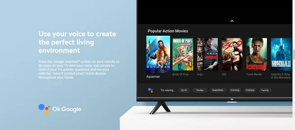 جستجوی صوتی OK Google در تلویزیون شیائومی P1