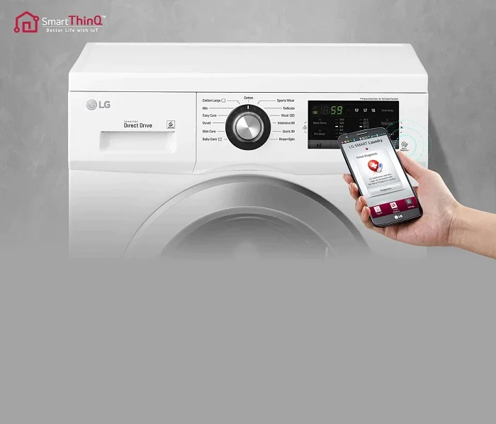 آپشن های کاربردی در ماشین لباسشویی 8 کیلو ال جی 2J3
