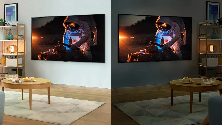 روشنایی و تصاویر HDR در تلویزیون UP7550