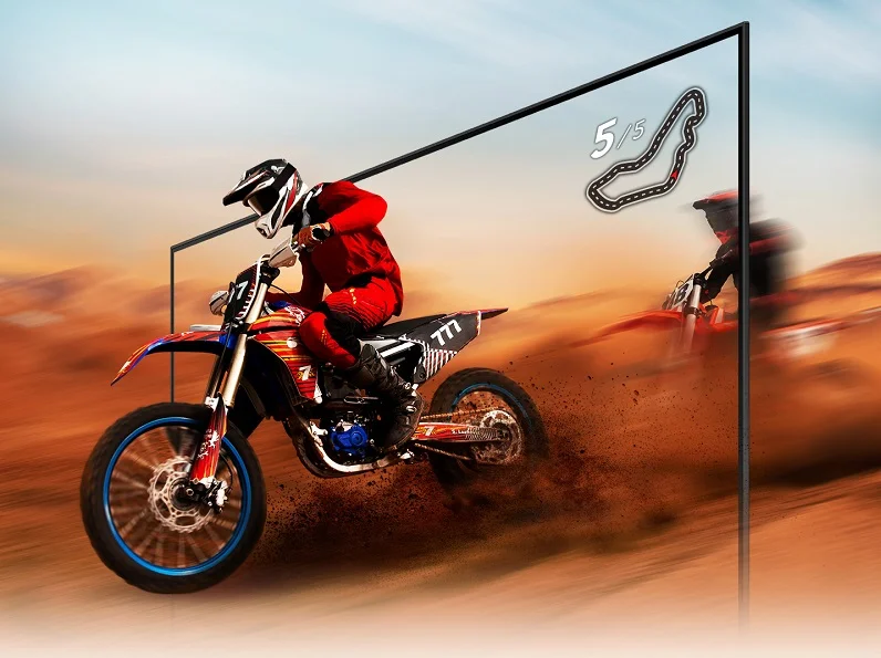 گیمینگ با تلویزیون Q60A با ویژگی motion Ecelerator