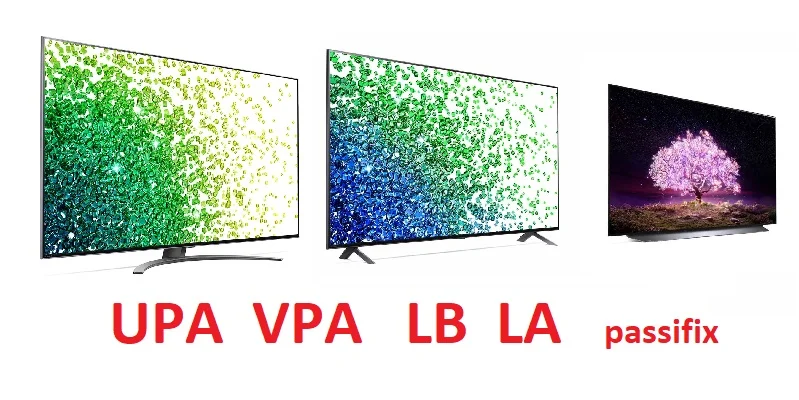 پسوند VPA و UPA در شماره مدل تلویزیون ال جی 2021