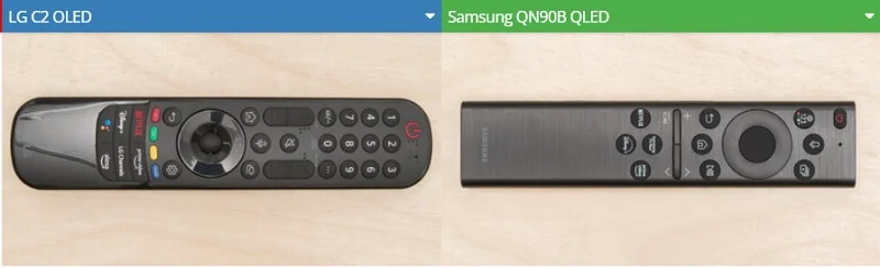 تلویزیون Qn90B و تلویزیون C2 ال جی، ریموت کنترل هوشمند اسکرول موسی یا ریموت کنترل هوشمند اسکرول لمسی