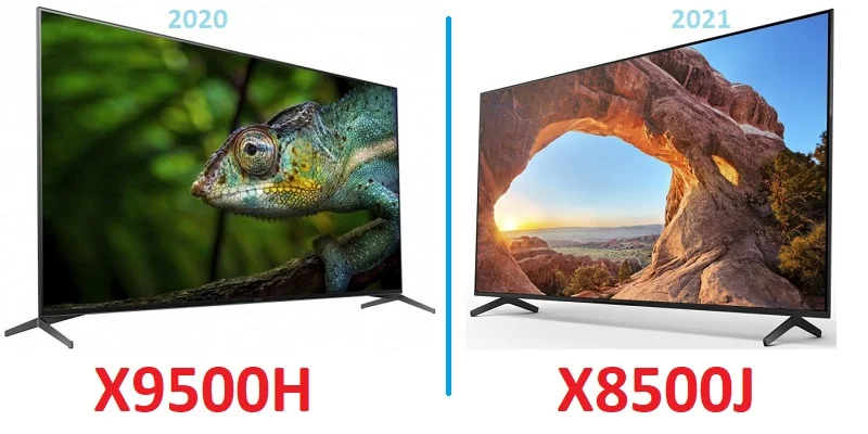 مقایسه تلویزیون سونی X9500H و تلویزیون سونی X8500J