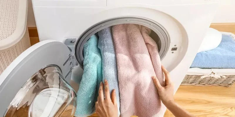 نحوه شستن حوله با ماشین لباسشویی