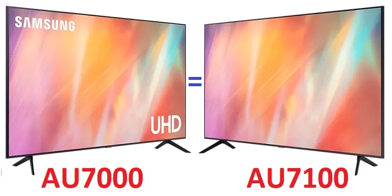 مقایسه تلویزیون سامسونگ AU7000 و تلویزیون سامسونگ AU7100