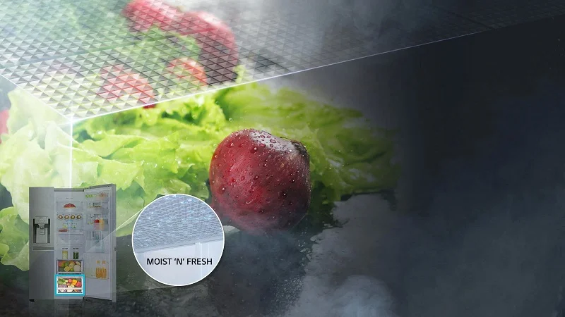کشوی میوه و سبزی با قابلیت Fresh Balancer در یخچال X247 ال جی