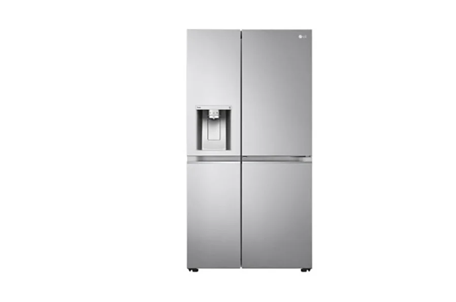 یخچال فریزر ال جی ساید بای ساید J348 نقره ای 34 فوت نقره ای مدل LG GC-J348