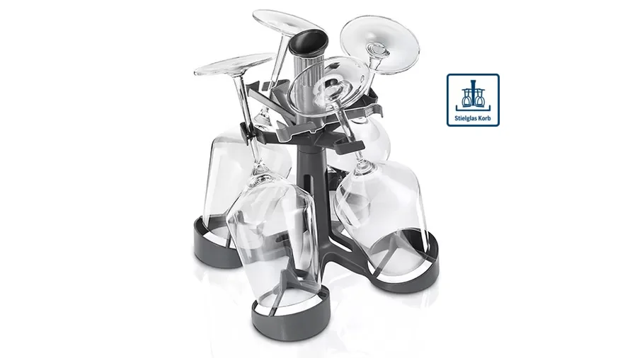 ایمنی ظرف های شیشه ای با StemwareBasket در ماشین ظرفشویی بوش 14 نفره زئولیت دار مدل SMS68TW06E