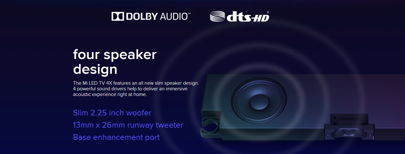 صدای 20 وات با DTS-HD و Dolby Audio به سبک شیائومی 4X